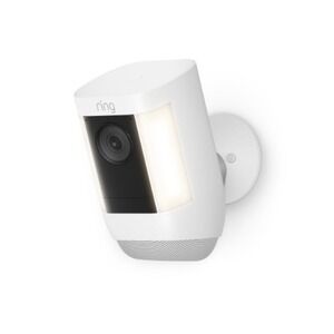 Ring White Battery Spotlight Cam Pro 3D Motion Detection Certified Refurbished